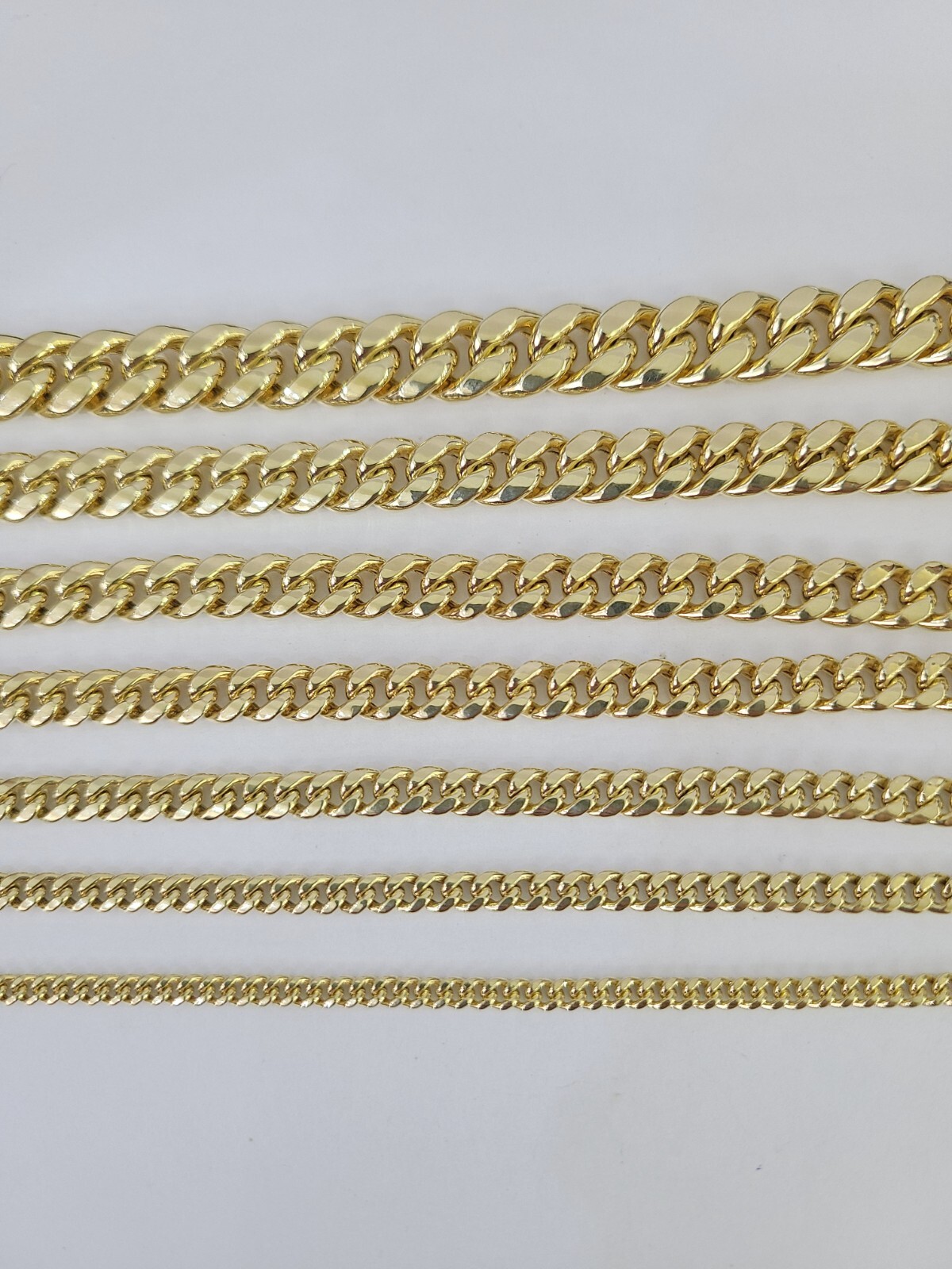 Real 10k Gold Miami Cuban Link Necklace Chain 3mm-10mm 20-30 Inches Men Women