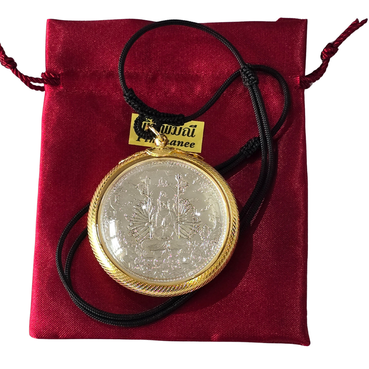 Thai Energy Mercy Kwan Yin Pendant Necklace Thousand Arms Goddess Guanyin