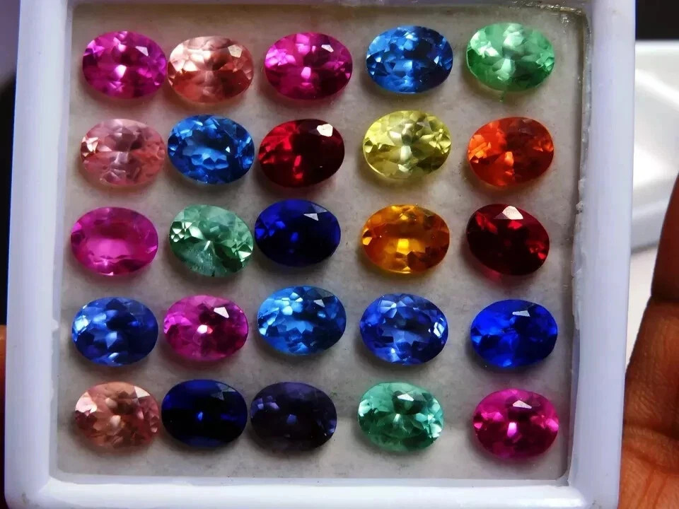 75 Ct+ 15 Pcs Natural Mix Color Sapphire CERTIFIED Loose Gemstone Lot Oval Cut
