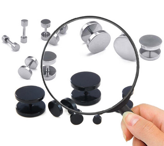 High Polished Surgical Steel Screw Flat Back Disc Stud Earrings for Women Men