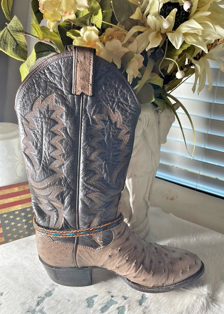 Western Boot Jewelry 3/8 in Horsehair Cowboy Adjustable fit Black Brown Turquois