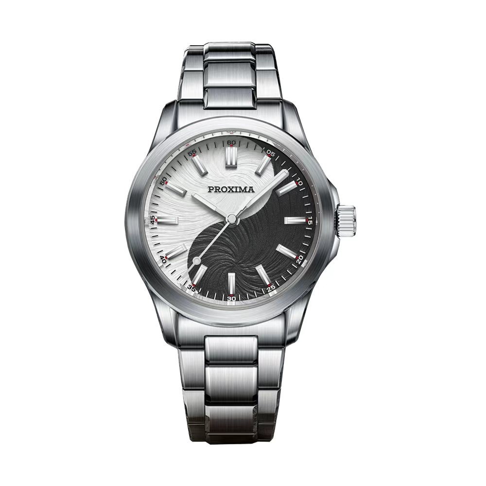 Proxima Men Automatic Watch 39mm Mechanical Wristwatch “Taiji” Dial Miyota 9015