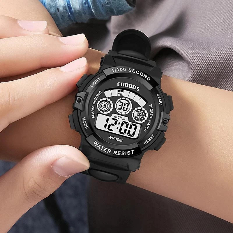 Children Watch Sports Digital Watch for Kids Boys Girls Student 30m