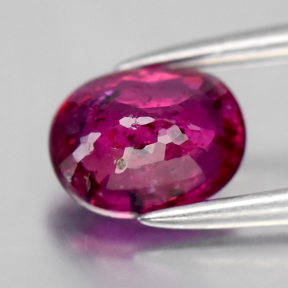 💎 GLC CERTIFIED 1.03ct Oval Natural Purplish Red Ruby – Unheated Mozambique Gem