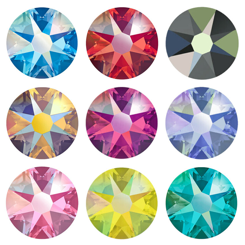 2088 Hotfix Crystals Strass Rhinestones Flat Back Glass Stones HotFix Iron On