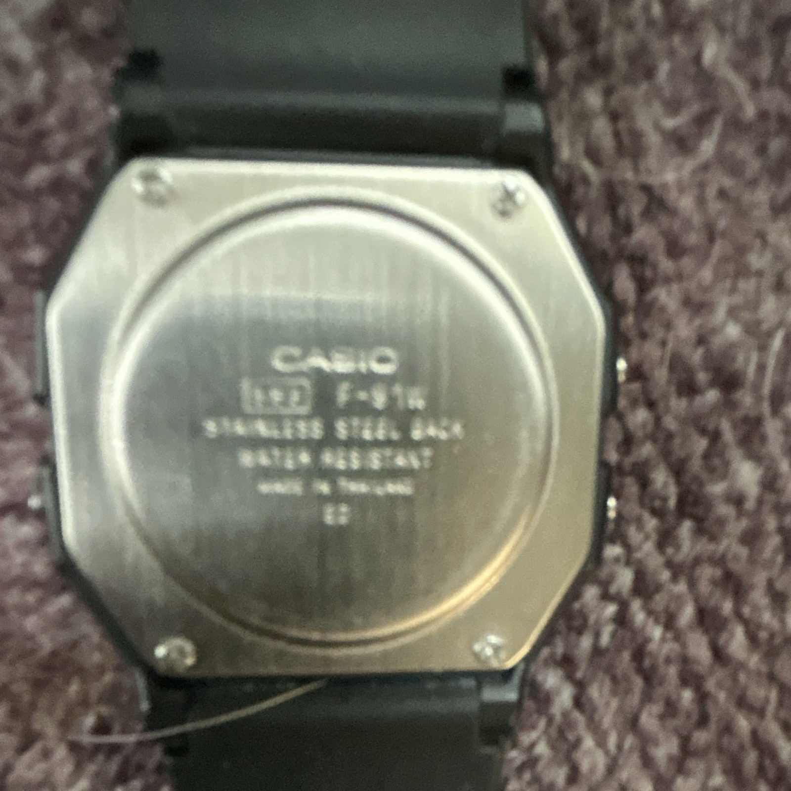 Casio F-91W Digital Quartz Watch Alarm Chronograph Water Resist Black Resin