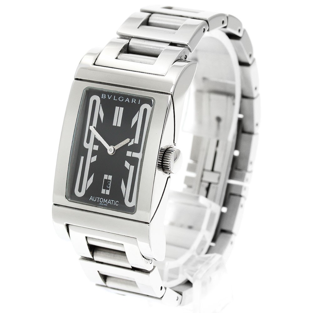 BVLGARI Rettangolo RT45S Date Black Dial Automatic Men’s Watch_951156