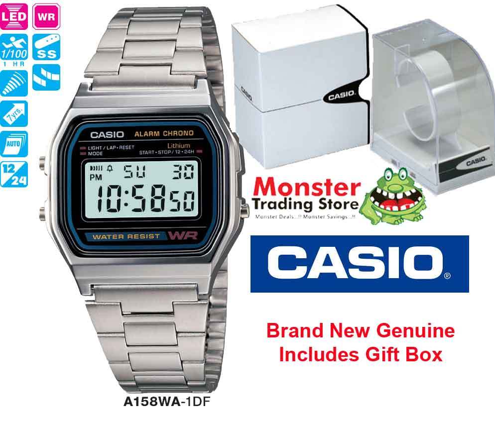 CASIO WATCH VINTAGE RETRO 80’s A158WA-1 A158 A158WA A168 WARANTY