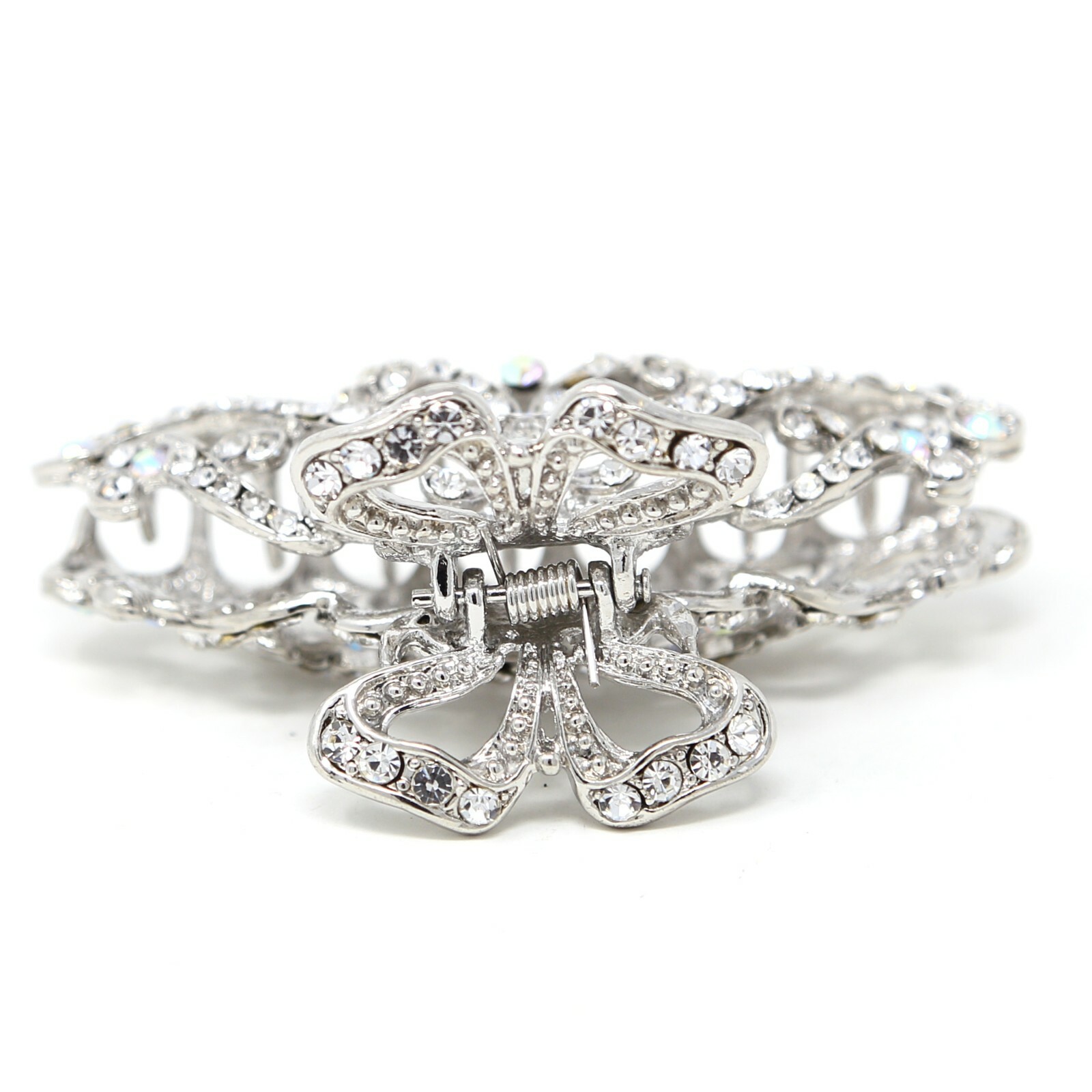 New vintage Silver elegant bling rhinestone metal hair accessories hair claw pin