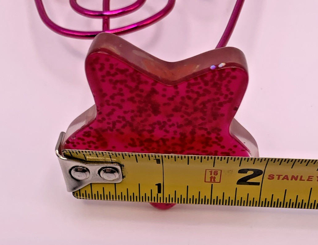 Vintage Y2K Hand For Jewelry or Photo Holder 5.75″ Tall Lucite Resin Base Pink