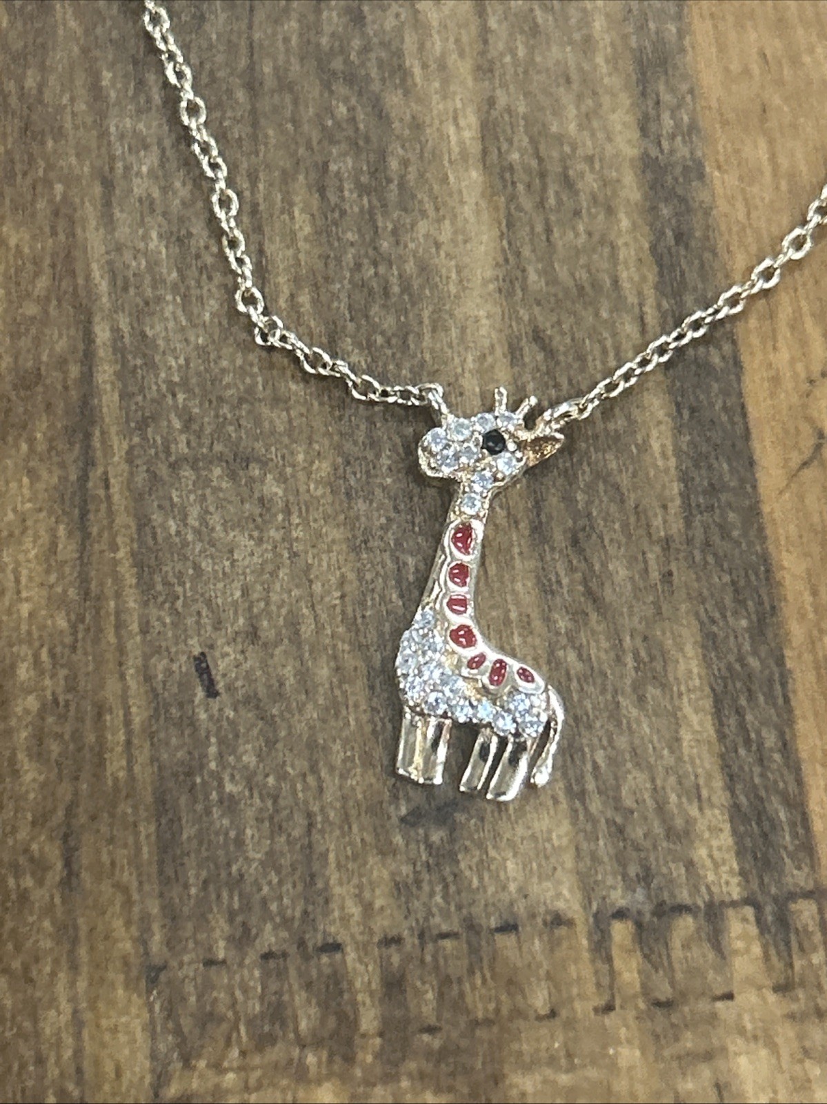 18.25” Sterling Silver CAH Cable Chain Giraffe Pendant 2.53 Grams
