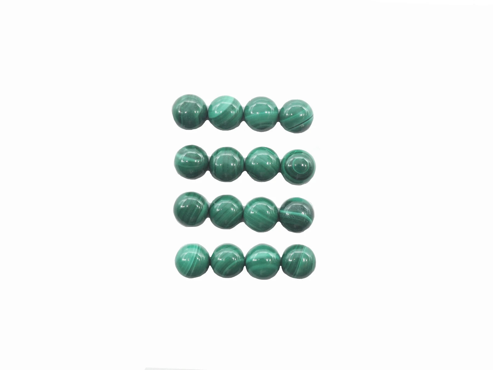 Malachite Round Cabs 4mm Approximately 7.69 Carat , 16 pieces (GTG-M-11)