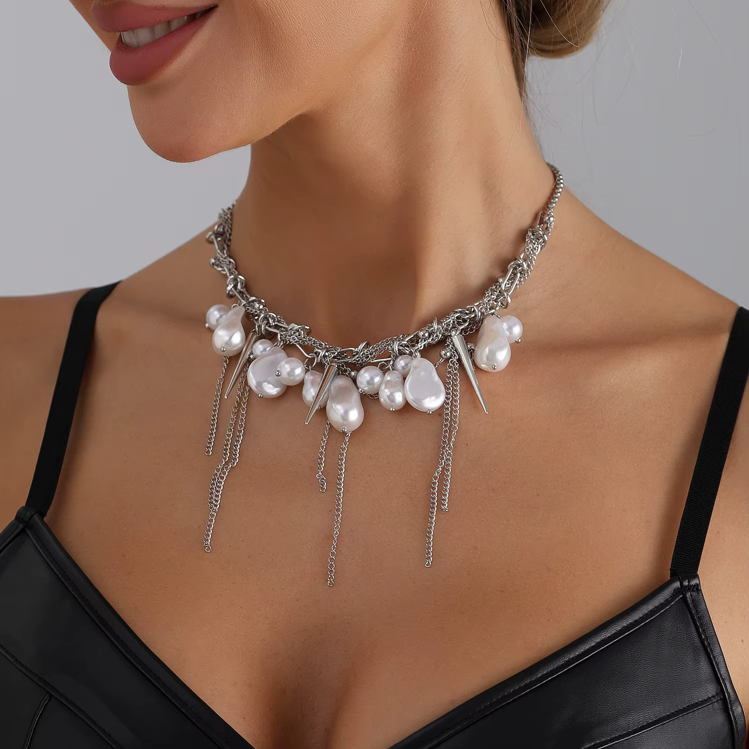 Imitation Pearl Necklace Women Trendy Choker Fashion Jewelry Sweet Girl Style