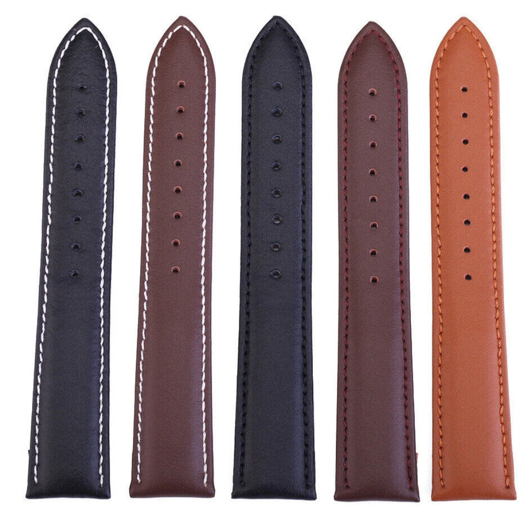 16mm 18mm 20mm 22mm 24mm Genuine Leather Watch Band Strap Bracelet