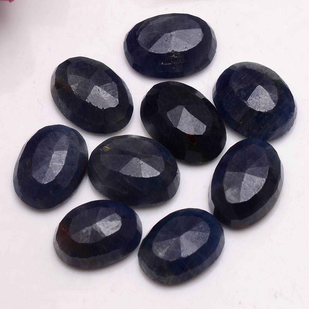 9 Pcs Natural Madagascar Sapphire 11.85mm-13.35mm Oval Cut Untreated Gemstones