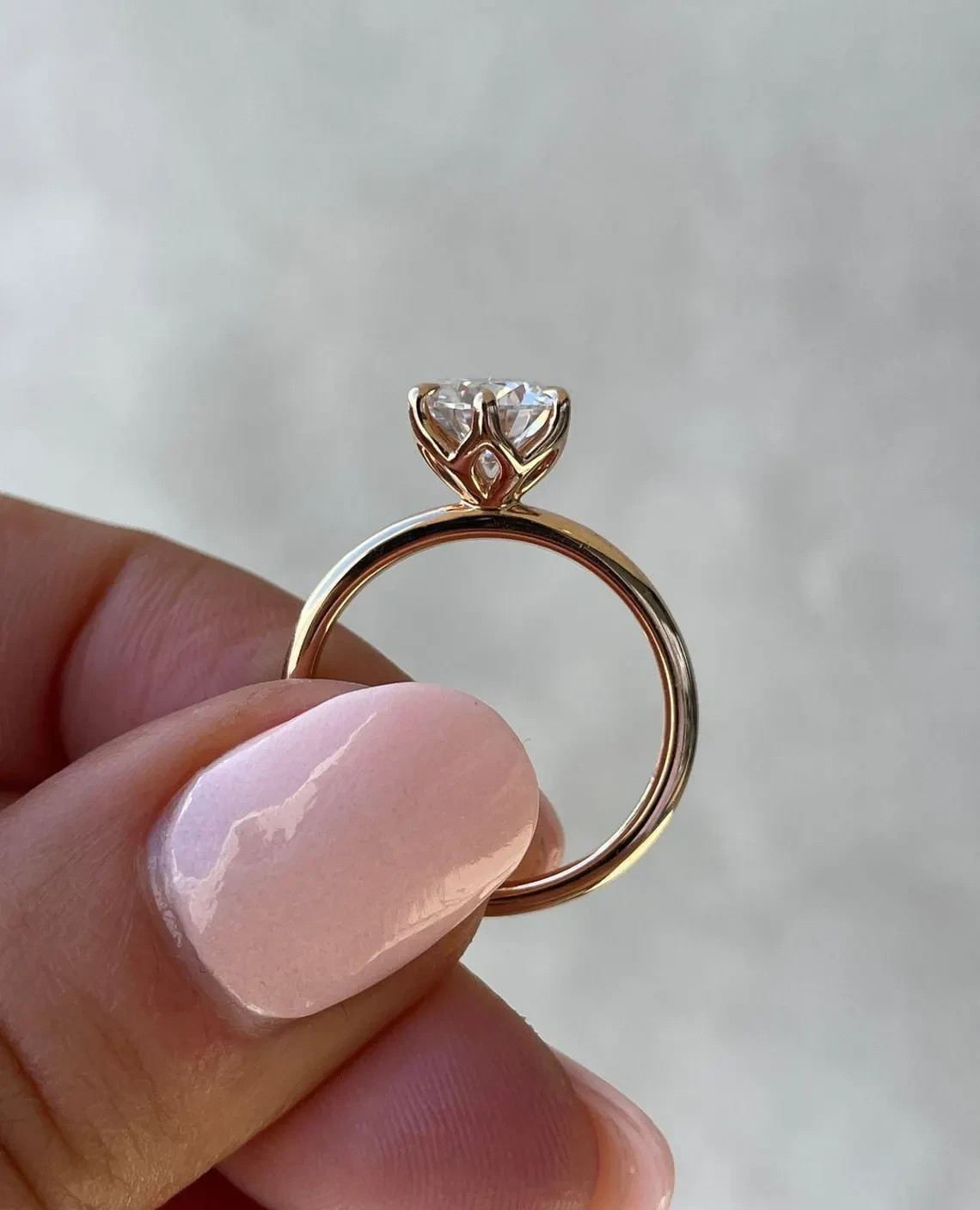 2.0Ctw Round Lab Grown/CVD IGI Certified Diamond Engagement Ring 14k Yellow Gold