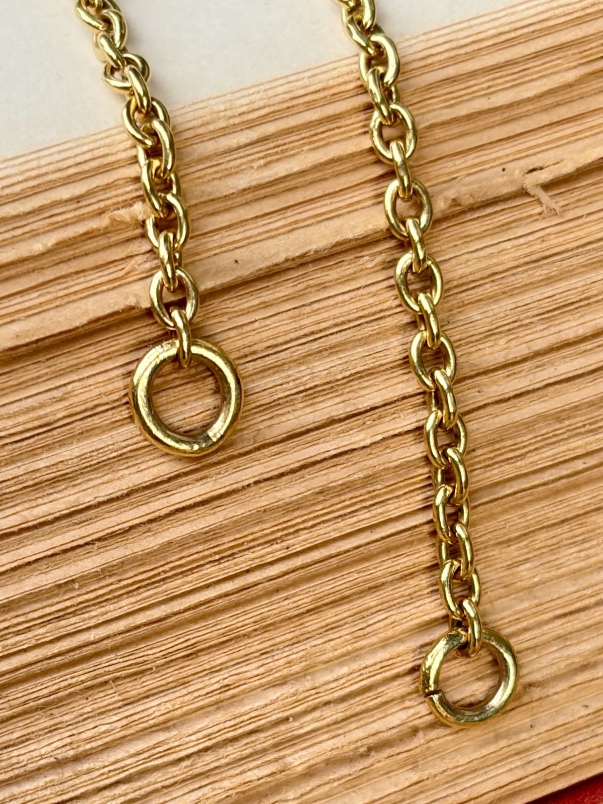 14K Yellow Gold Vintage Long Cable chain