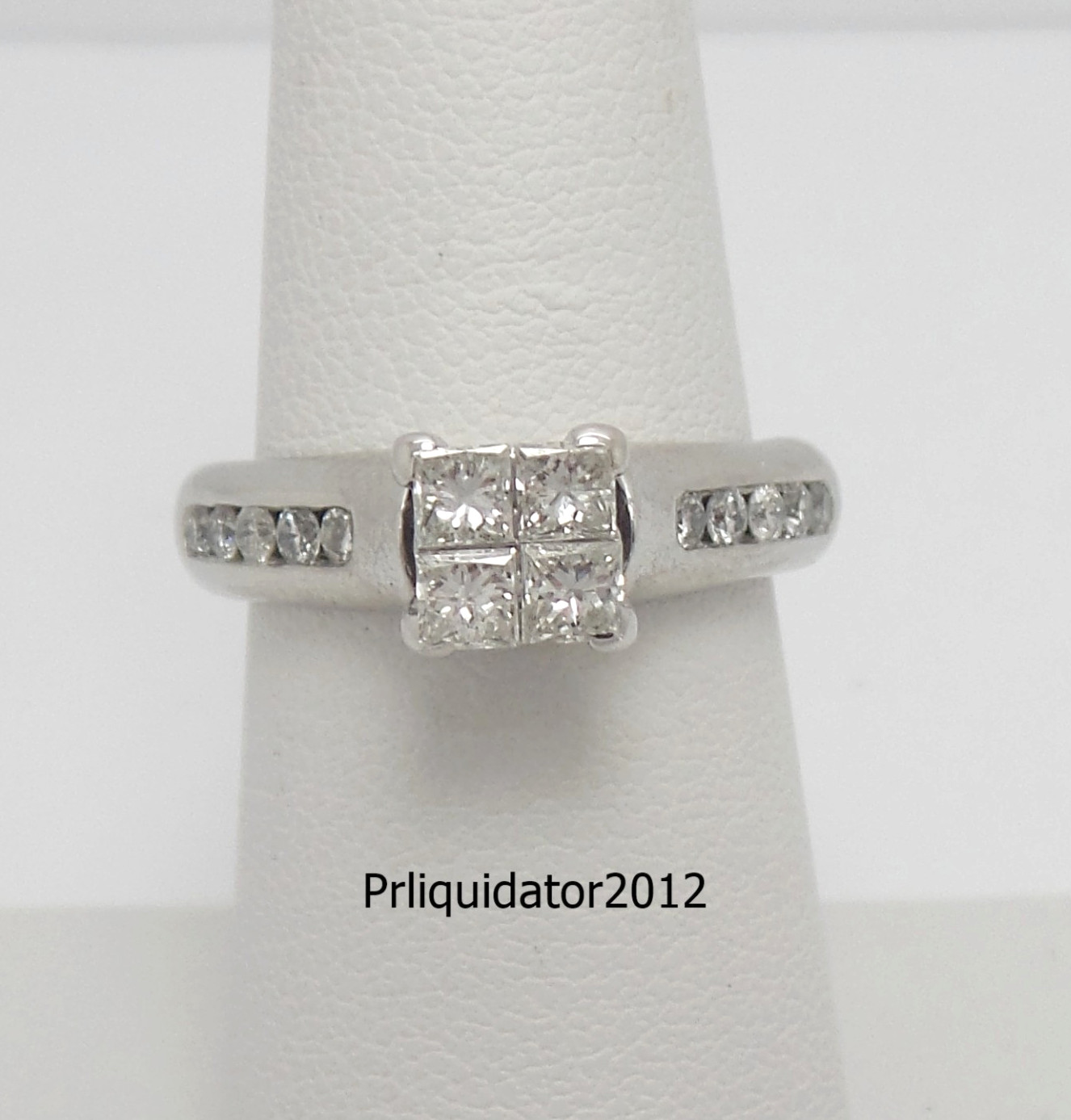 3/4CT Natural Diamond Engagement Anniversary Wedding Ring 14K White Gold Band