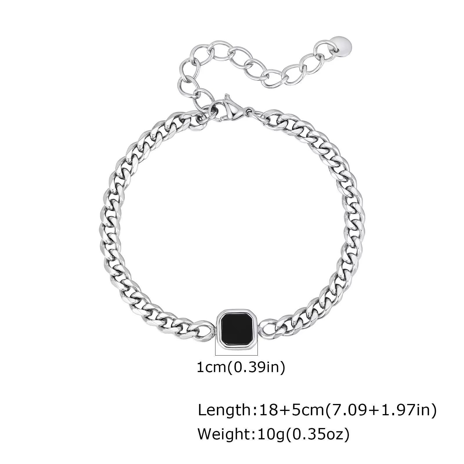 5mm Width Adjustable Chain Bracelet for Men, Stainless Steel Polished Jewellery