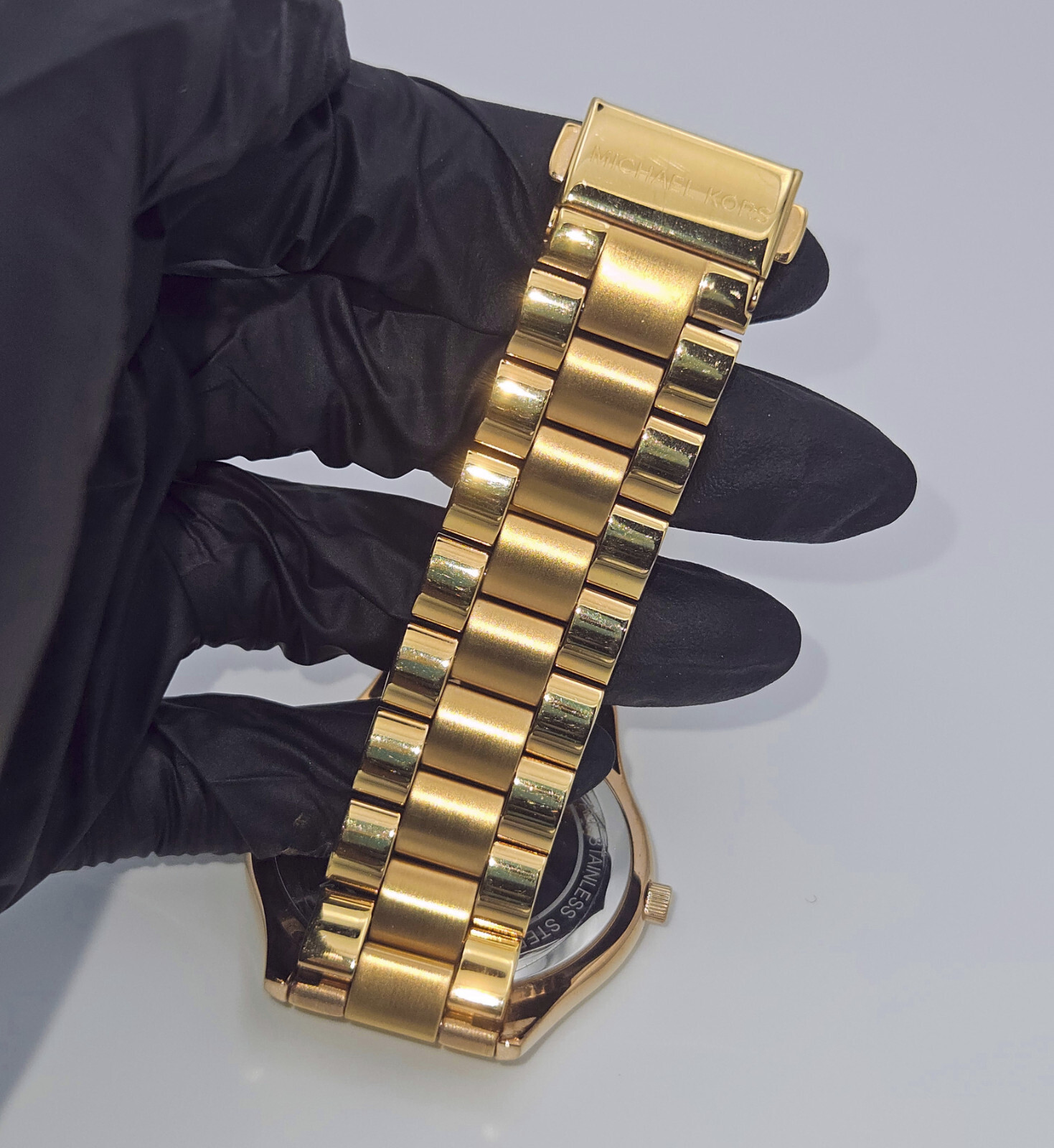 Michael Kors Argyle Gold Stainless Steel Watch with Rose Gold Dial MK3336