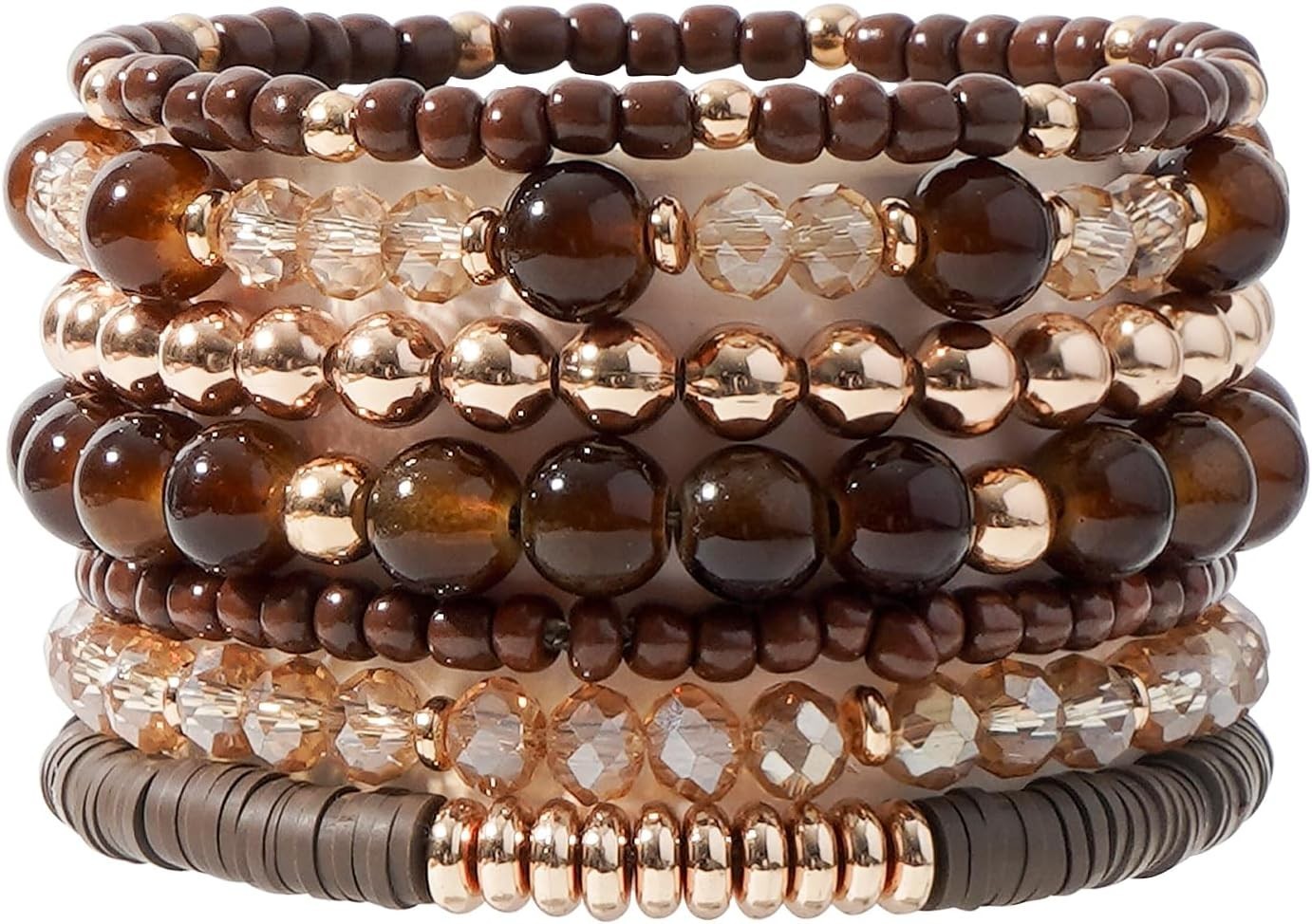 Vibrant Elastic Beach Bracelets for Women – Colorful Layering Jewelry Set