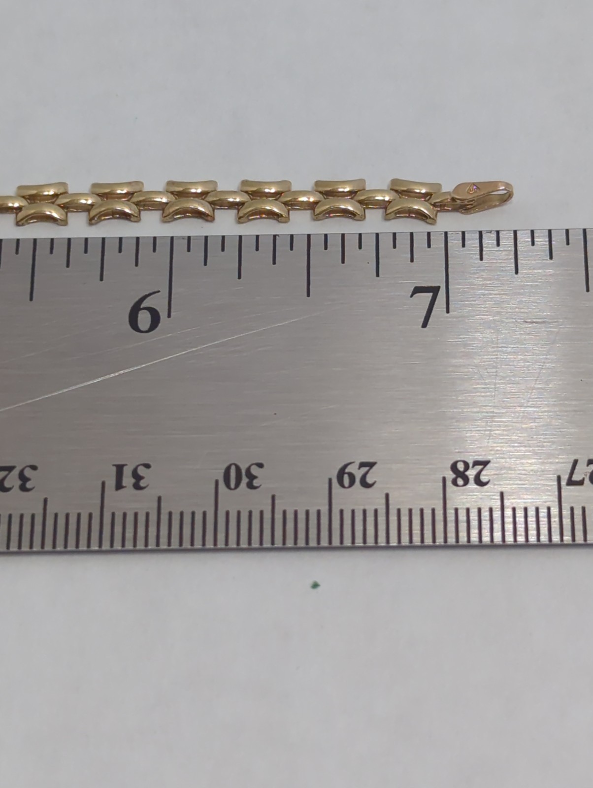 10K Yellow Gold Unique Chain Bracelet 7 Inches 3.5 Grams