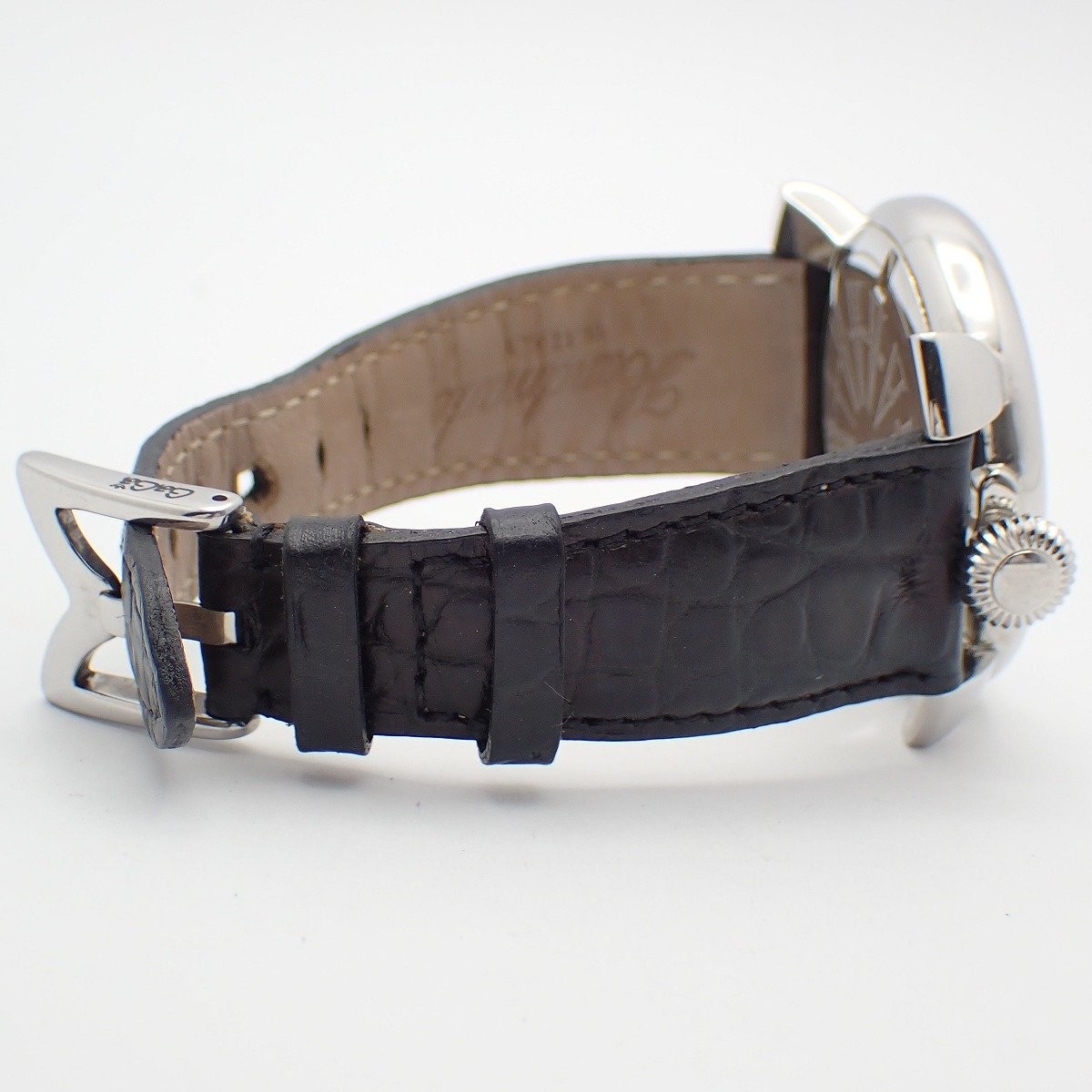 Used GAGA Milano Manuale 40 Quartz Ladies’ Watch Shell Dial Leather Strap 5020 I