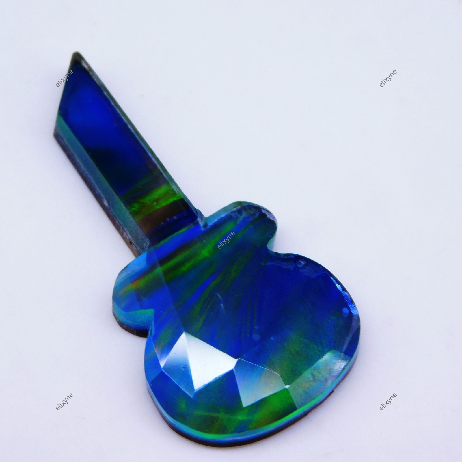 Untreated Natural 21.25 Ct Fire Opal Doublet Guitar Cut Certified Loose Gemstone