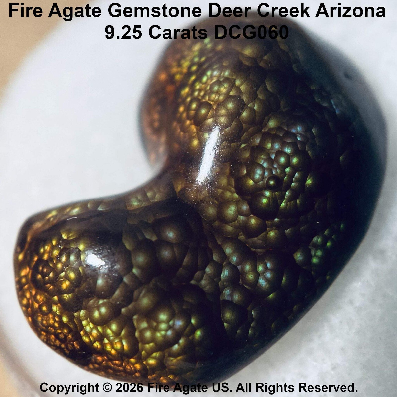 Fire Agate Gemstone Deer Creek Arizona 9.25 Carats DCG060