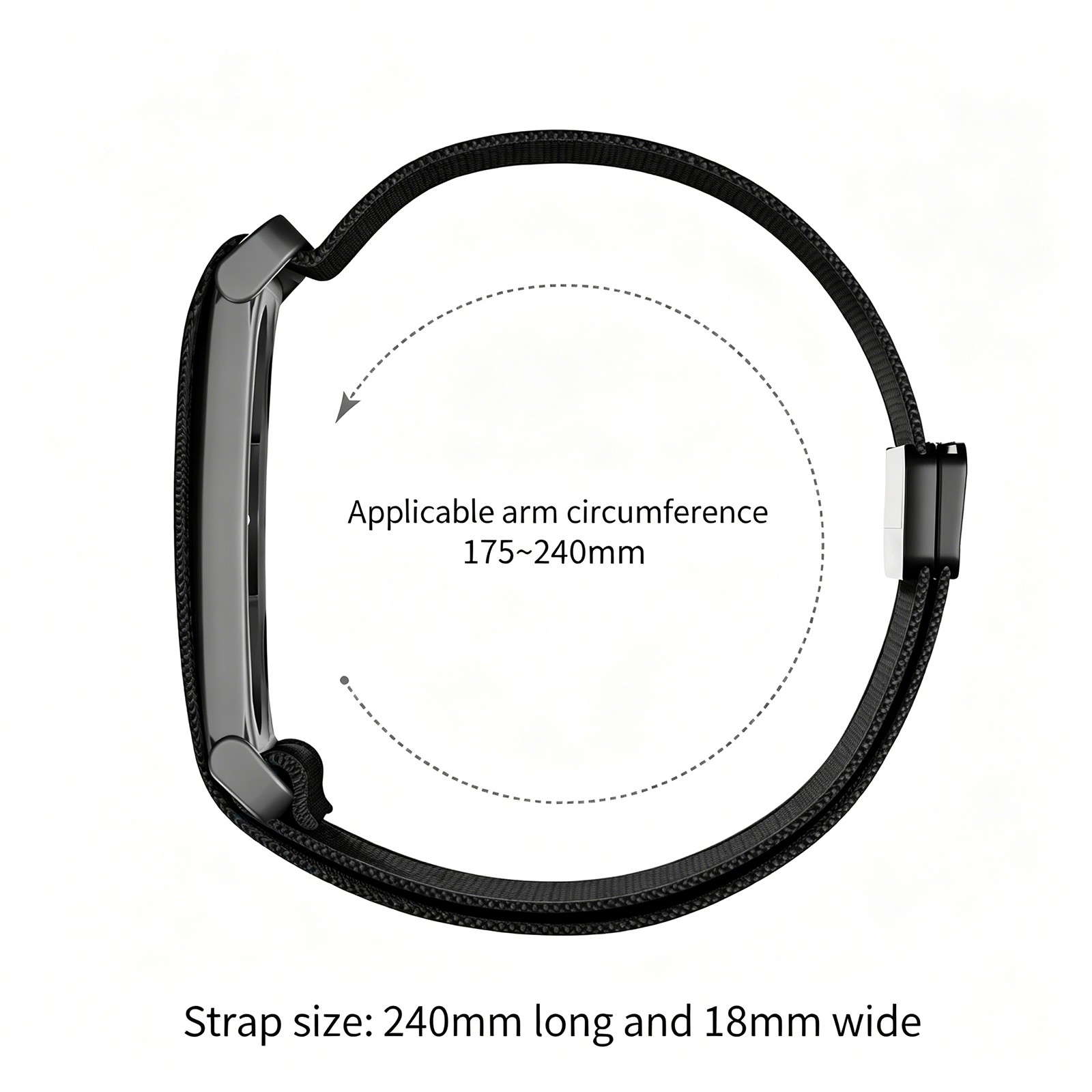 For Google Fitbit Air Magnetic Adjustable Elastic Nylon Loop Strap Bracelet Band