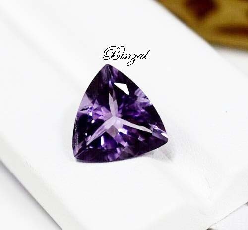 Natural 10-12 Ct Tsavorite Purple Garnet Certified Loose Gemstone Trillion Cut