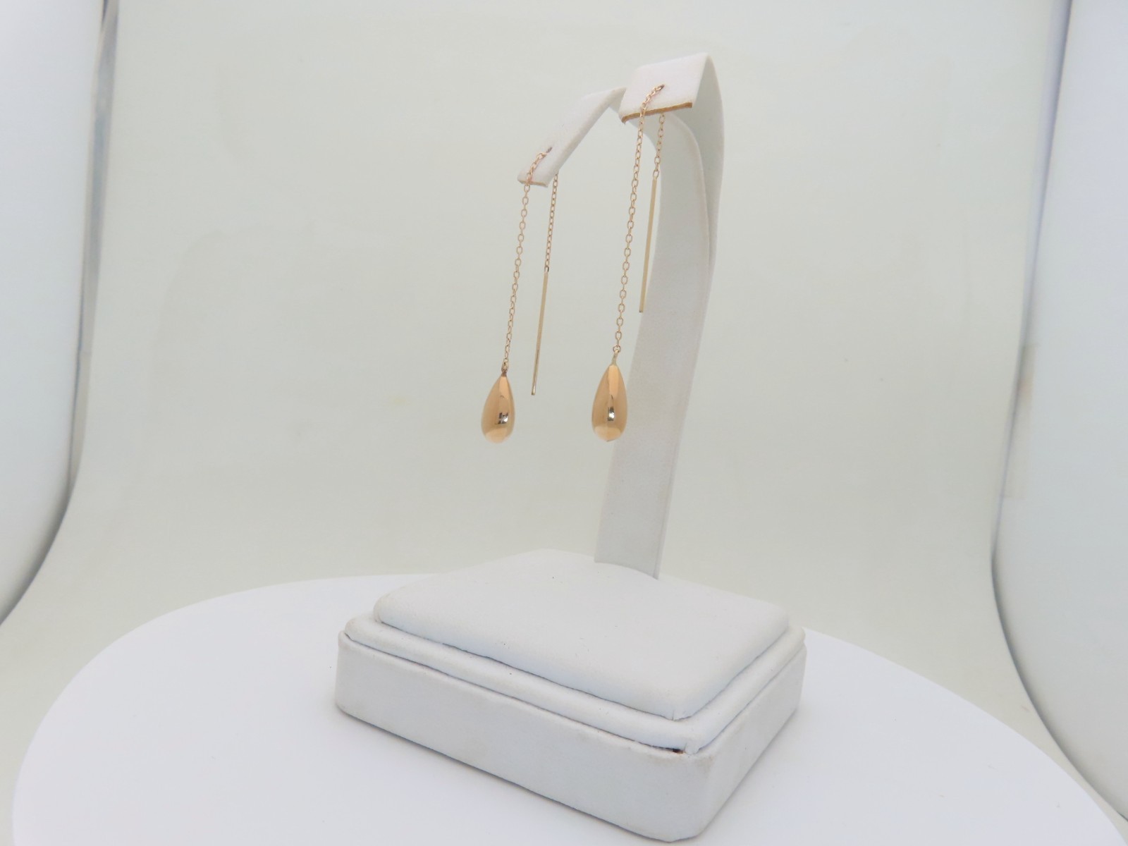 Gold Earrings 14k Solid Gold Threader Earrings Dangle Sexy Womens Jewelry E318