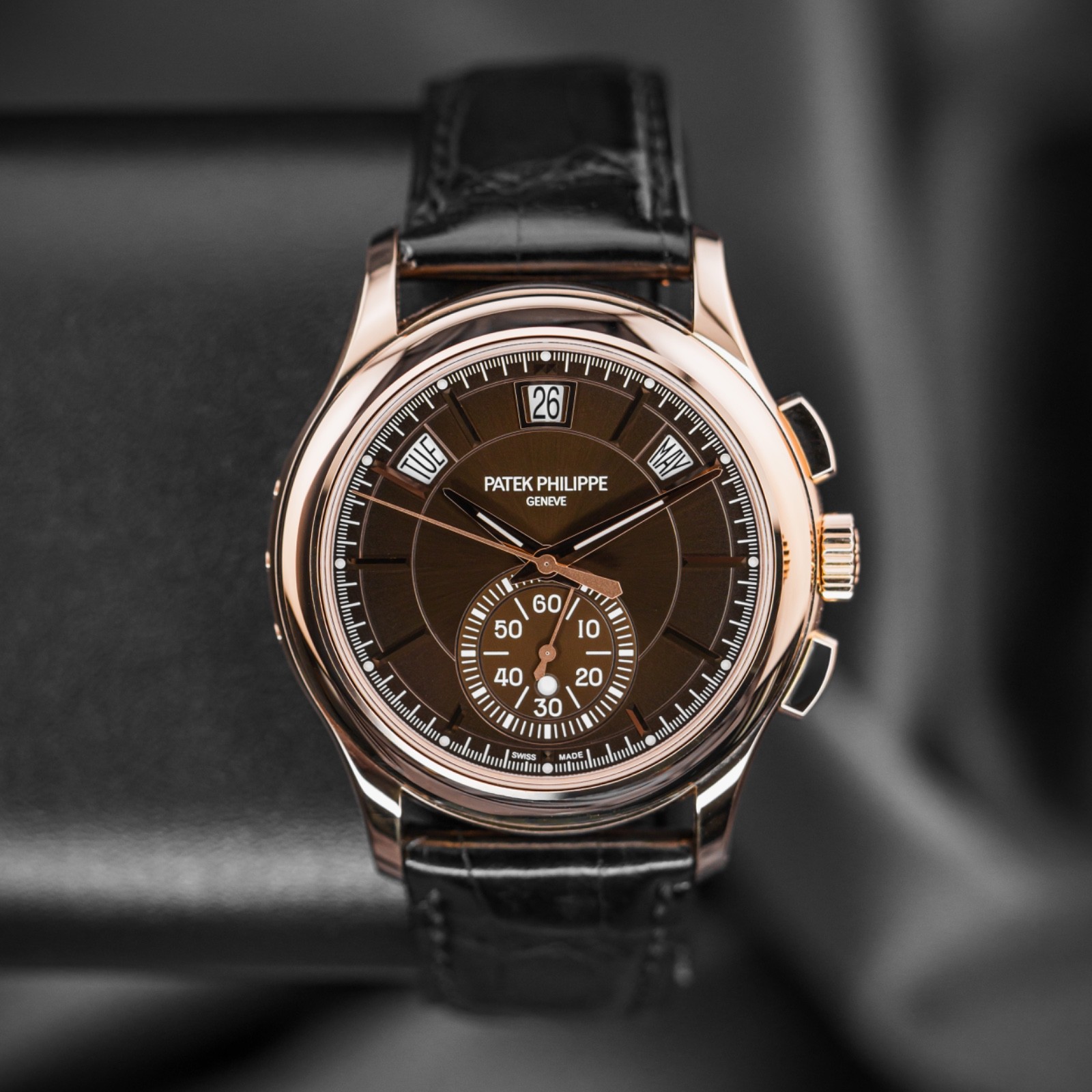 Patek Philippe 5905R-001 Annual Calendar Chronograph Rose Gold with Papers