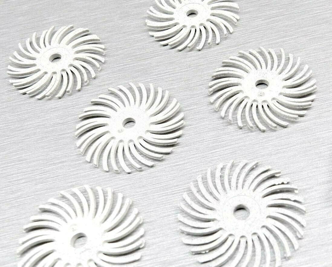 3M Radial Bristle Discs 1″ WHITE 120 Grit 3M Bristle Brush # 27613 Pack of 6