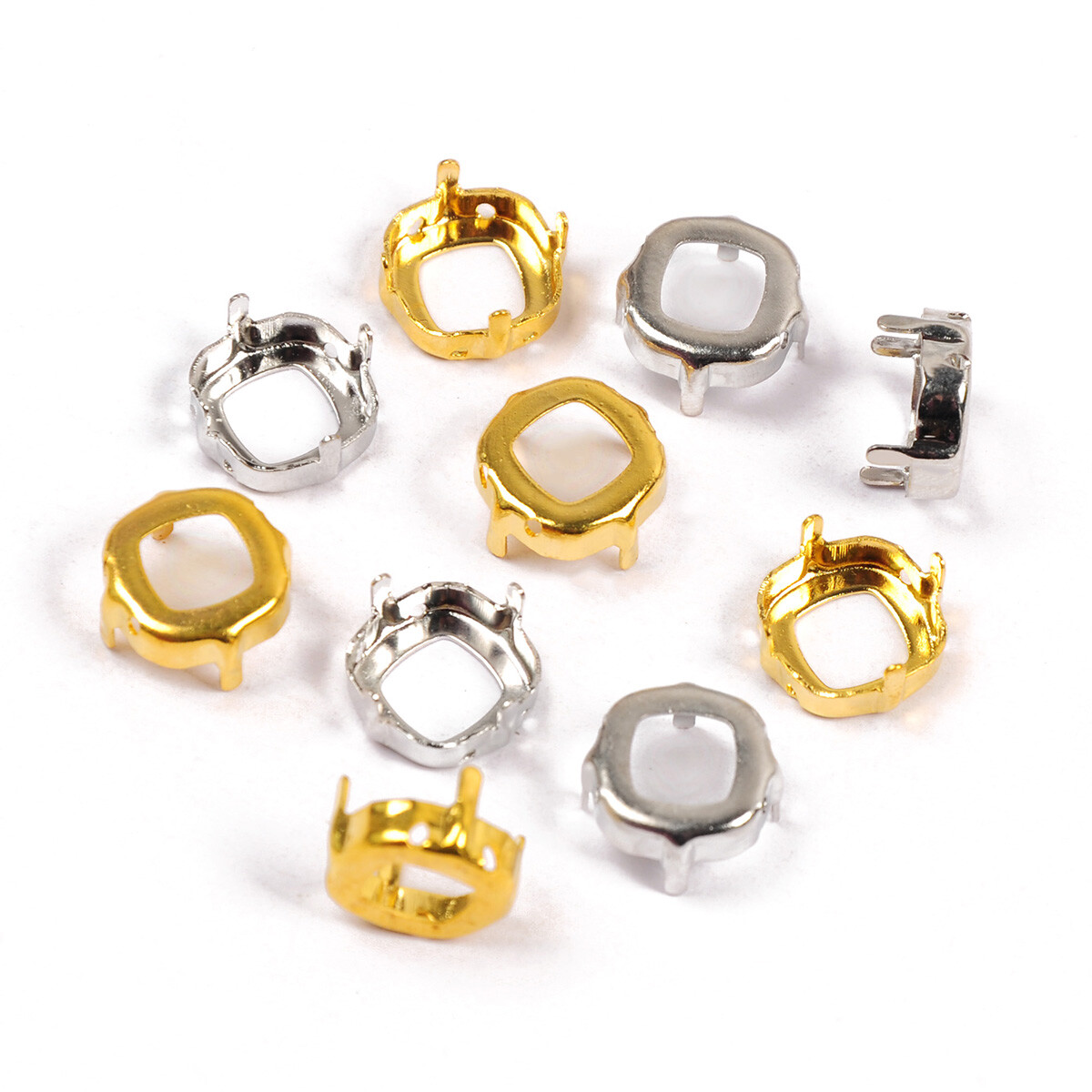 All Shape Empty Claw Setting Thicken Copper Sew on Rhinestones Base Set Sewing