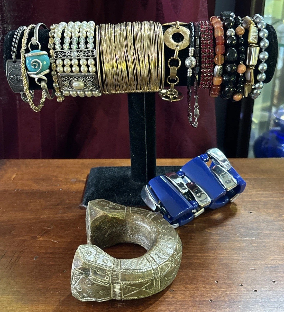 Lot Of (17) Amazing Bracelets 925 Signed Costume African Slave Bracelet Chamilia