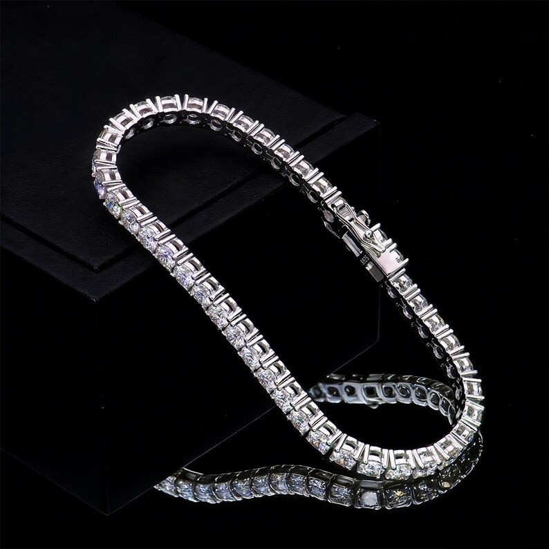 5 mm Certified, 17Ct White Diamond Tennis Bracelet , 7.5 inches, Tariffs FREE