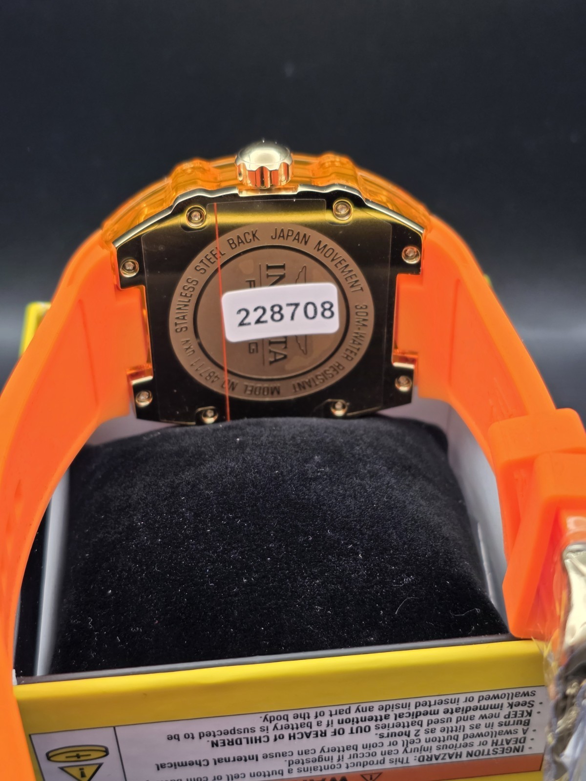 Invicta Racing Cyclone 48711 Men’s 48.5mm Orange Quartz Watch