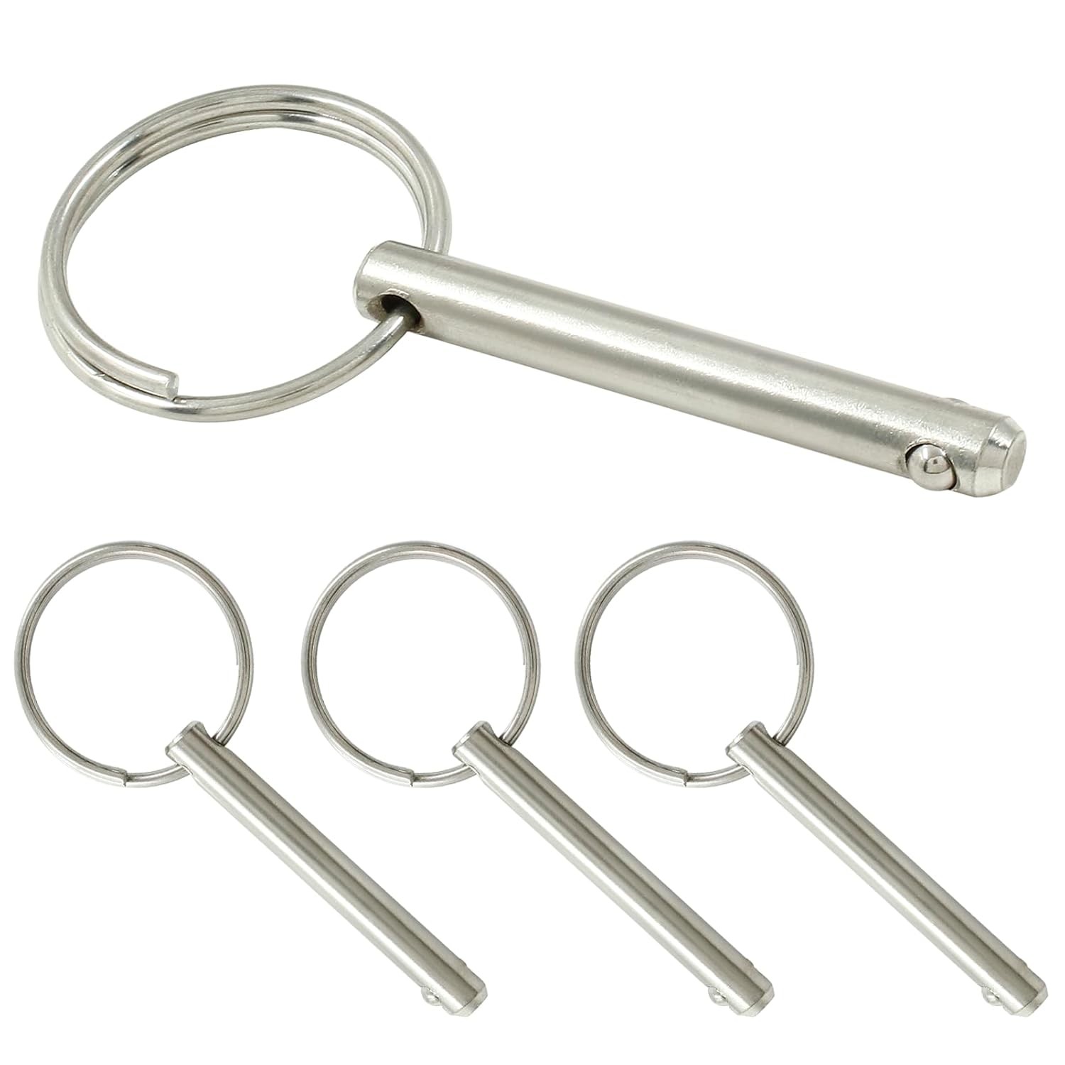 4pcs Quick Release Detent Pin 1/4″ Diameter 1-1/2″ Usable Length Steel Lock