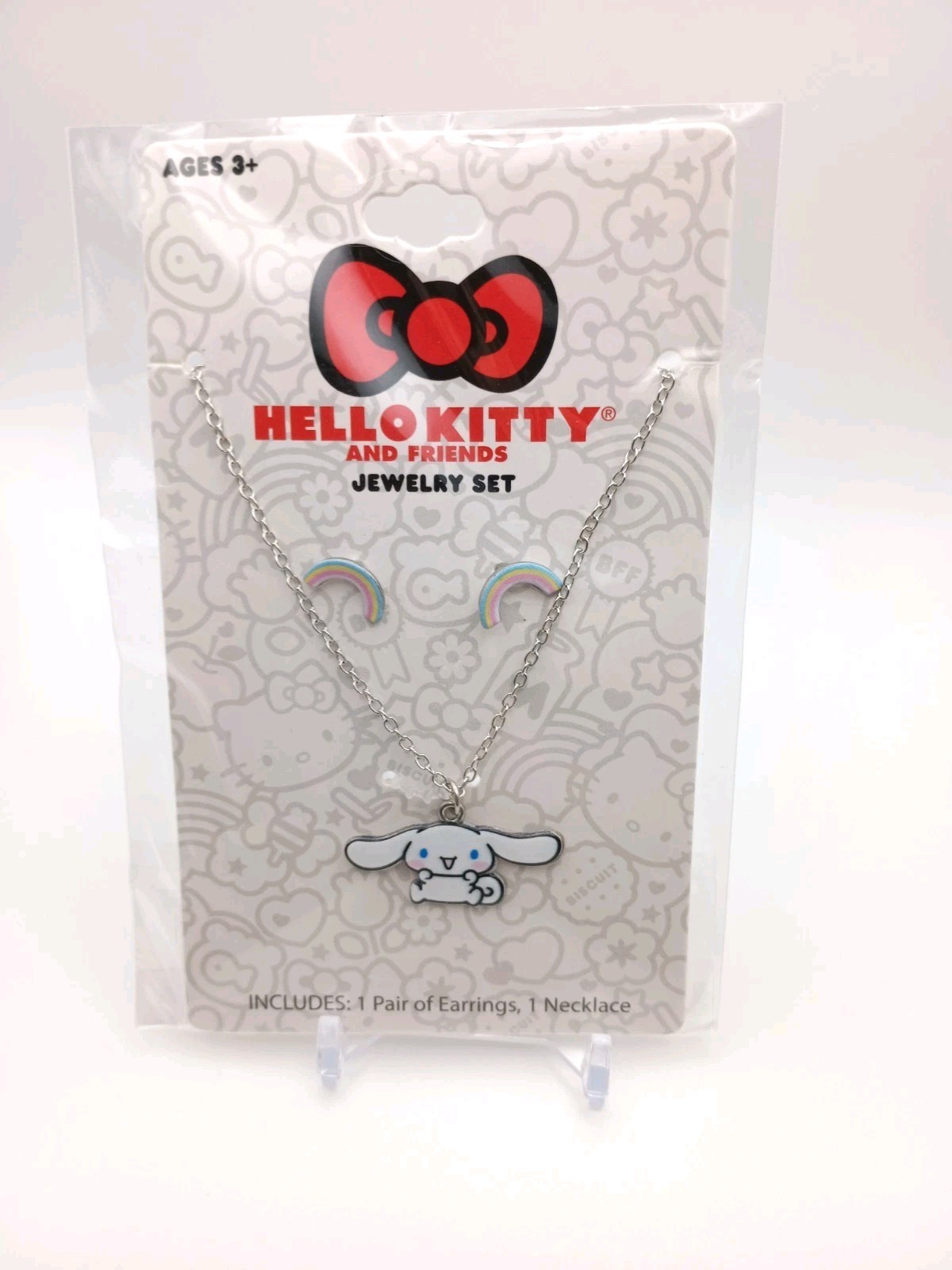 New Hello Kitty And Friends, Cinnamonroll Necklace And Earrings Jewelry Set -NIP