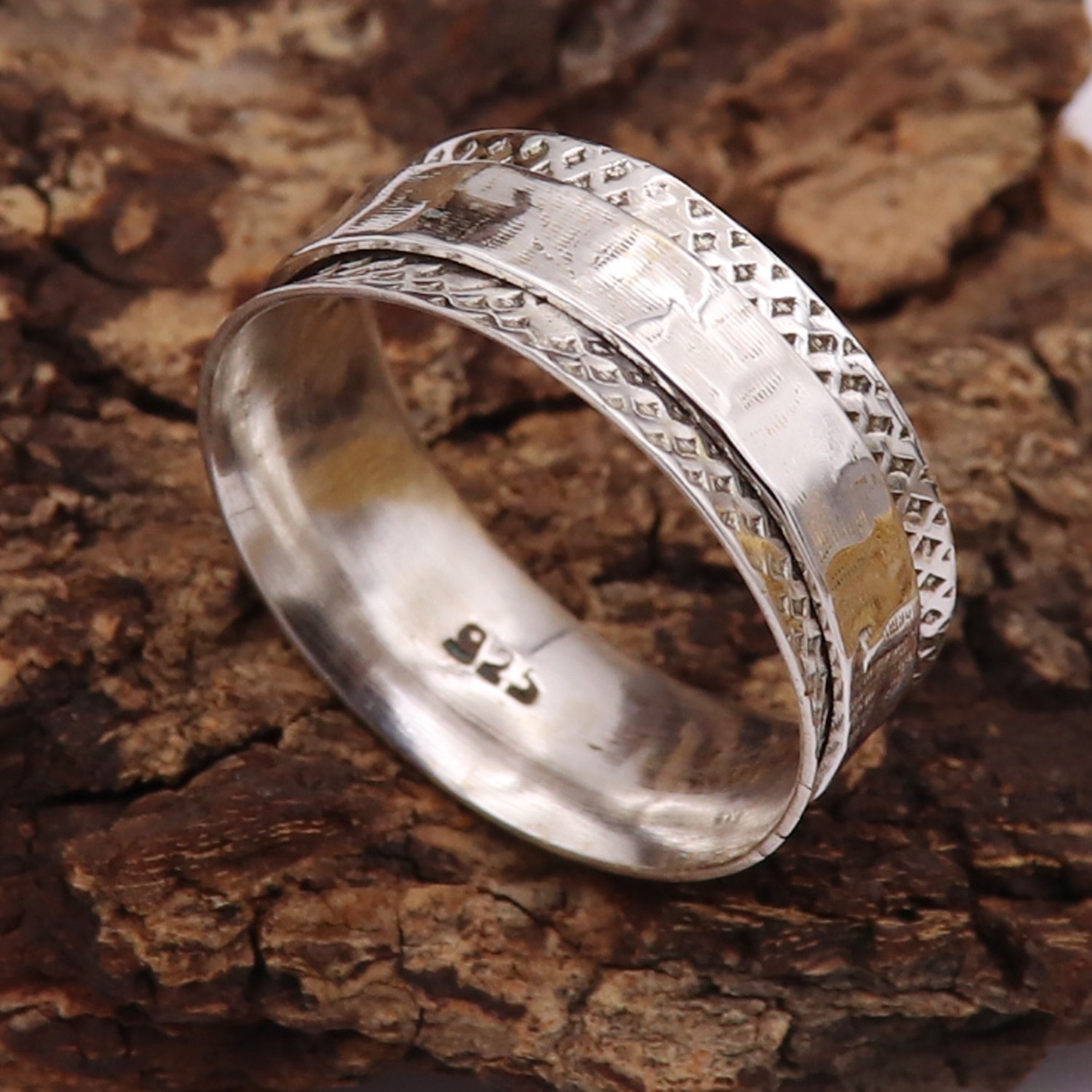 Meditation Handmade 925 Sterling Silver Spinner Ring Gift Women Jewelry JSR-213