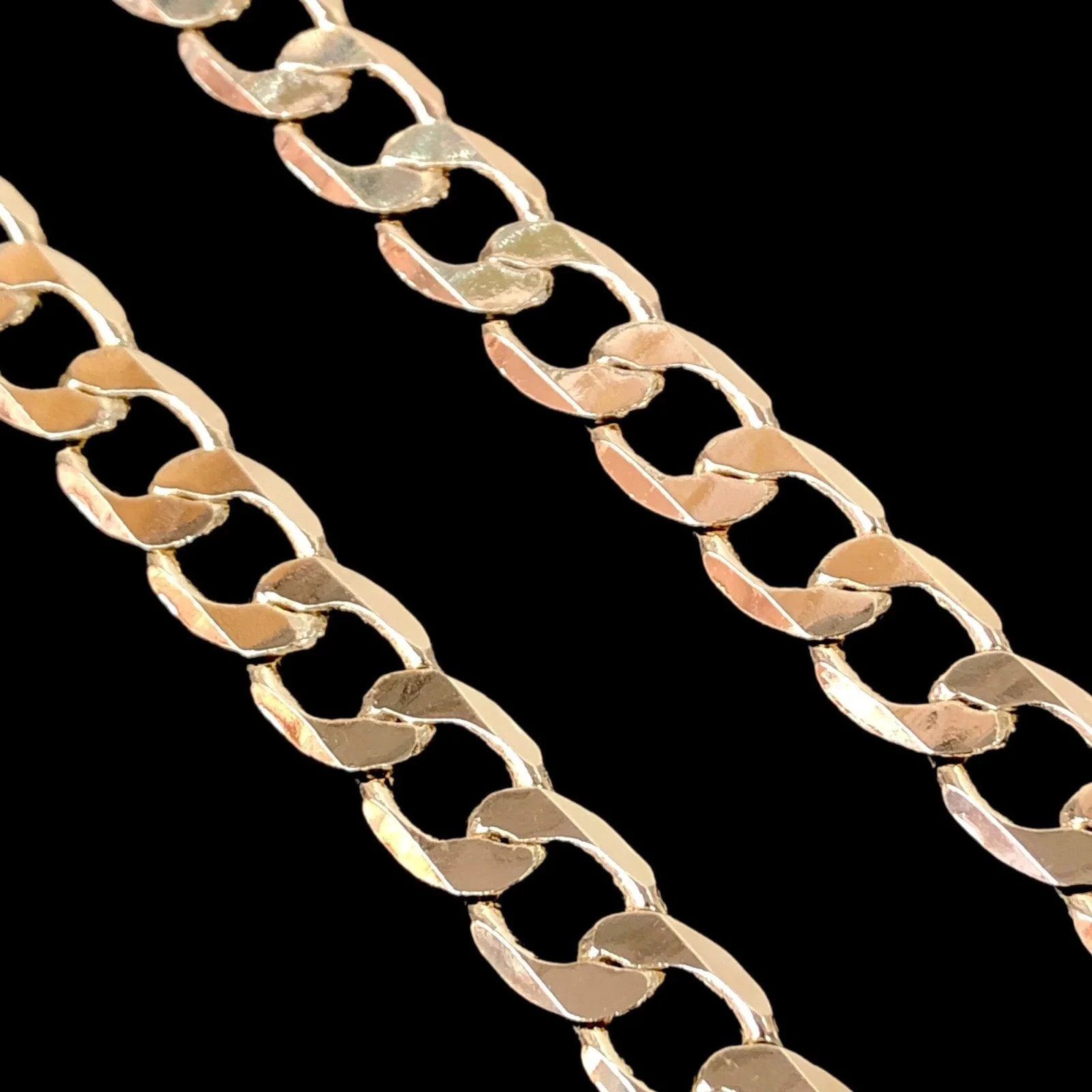 18K Oro Laminado Gold Filled 7/9 mm Cuban Curb Chain 24/26 Inches