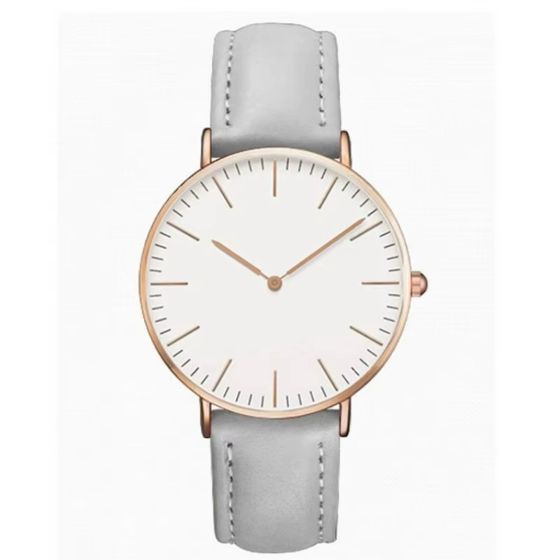 Luxury Women’s Watch Rose Gold Shell Dial Leather Strap Fashion Gift