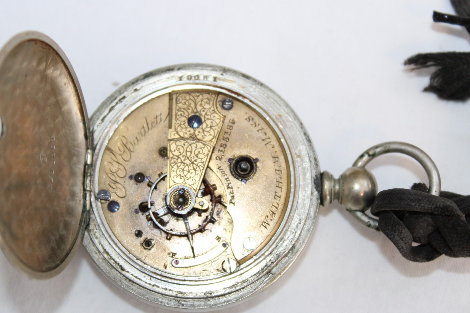 Waltham P.S Bartlett Silveroid Antique Pocket Watch Model 1877 Serial 2155189