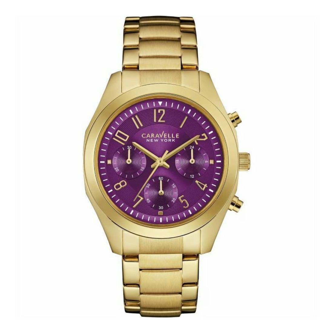 Bulova Caravelle New York Women’s Purple Dial Quartz Chronograph Watch 44L193