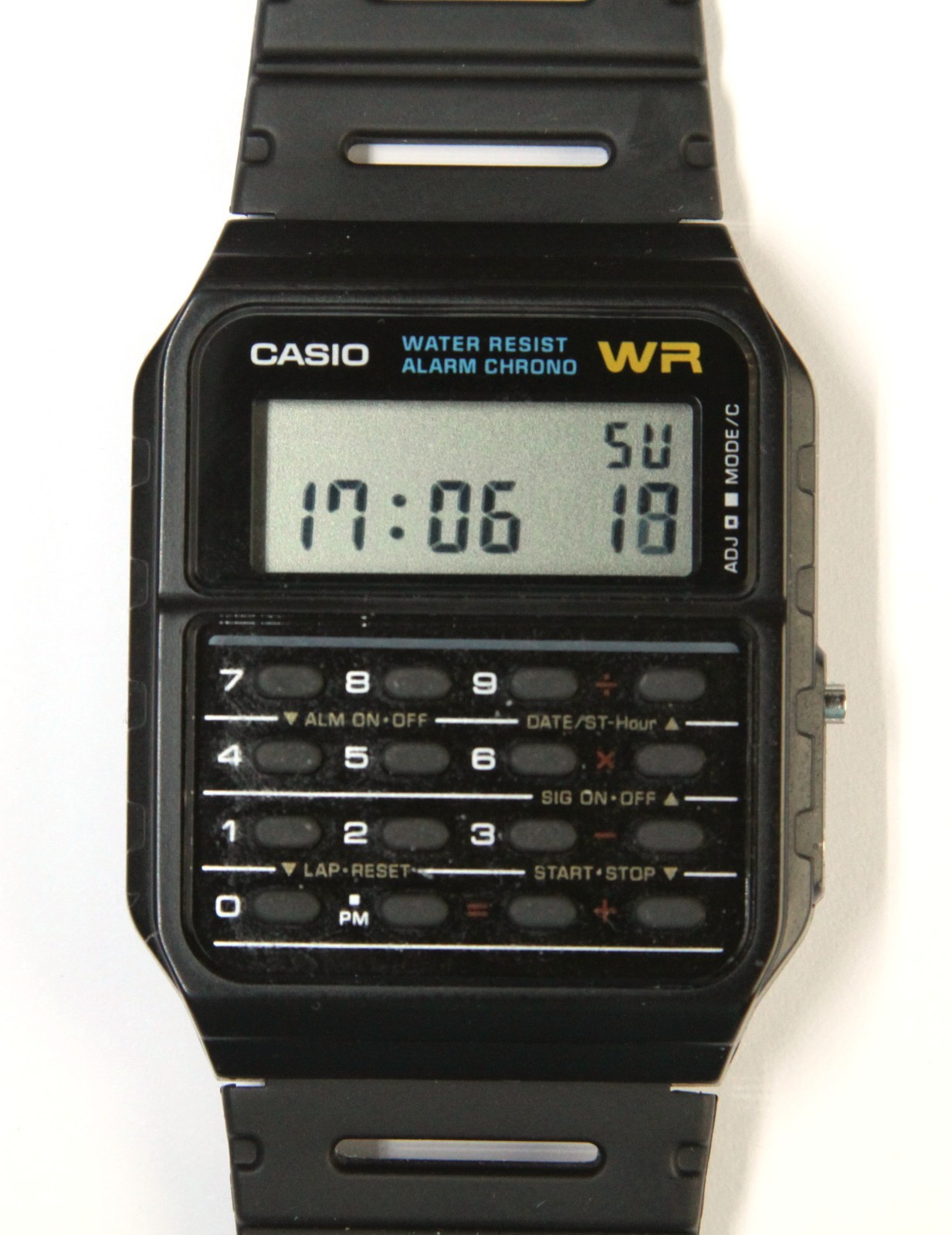 Casio CA53W-1 Calculator, Resin Band Watch
