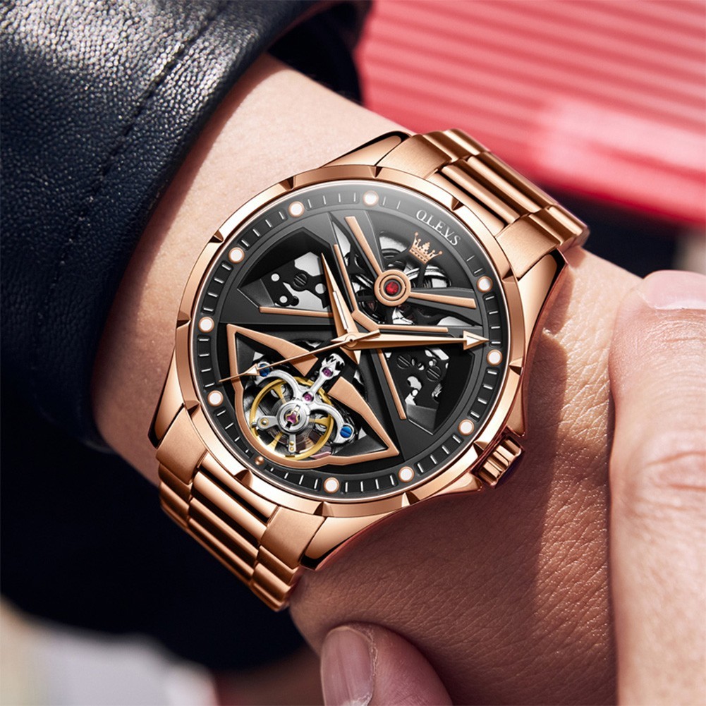 OLEVS 6655 Fashion High Quality Multi-functiom Water Resistant Mechanical Watch