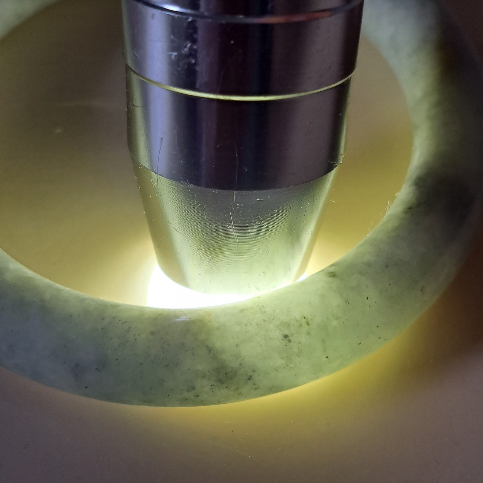 Natural Burmese Jadeite Bangle Handcrafted Gray Yellow Moss Black 58mm BG14A