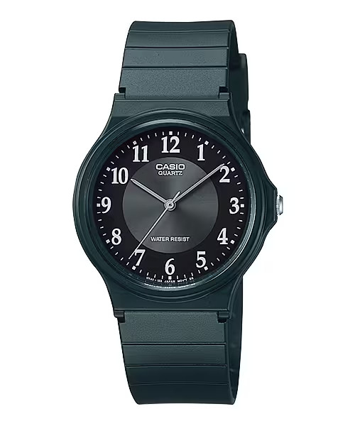 C asio MQ-24-1B3 Unisex Quartz Analog Watch Black Rubber Strap 35 mm
