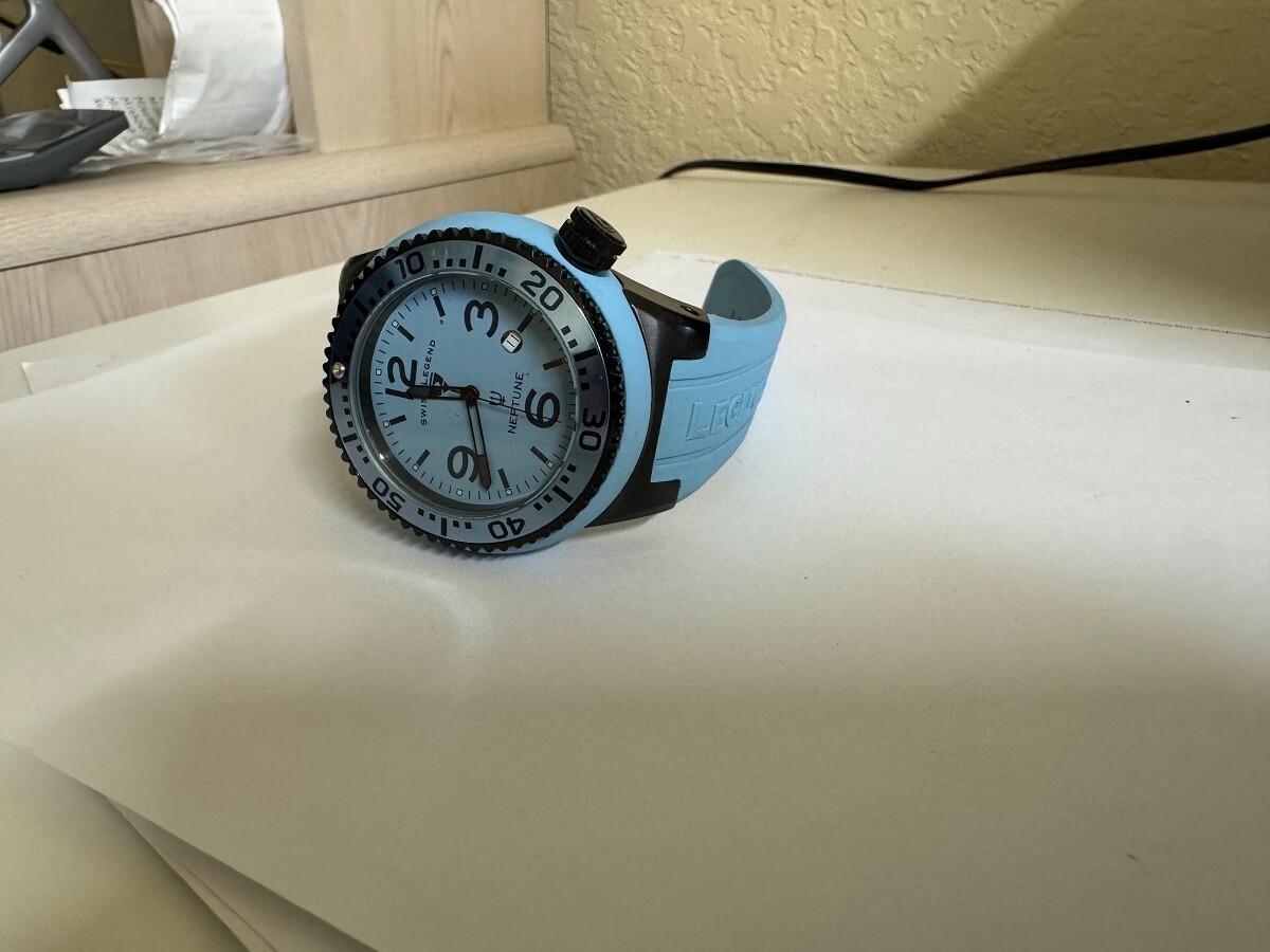 Swiss Legend Men’s 21818P Neptune blue Dial Silicone band 52m Watch